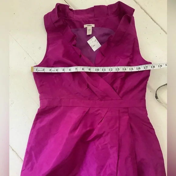 New Vintage J crew silk dress 6 8 10 dahlia wedding guest bridesmaid - Picture 6 of 9